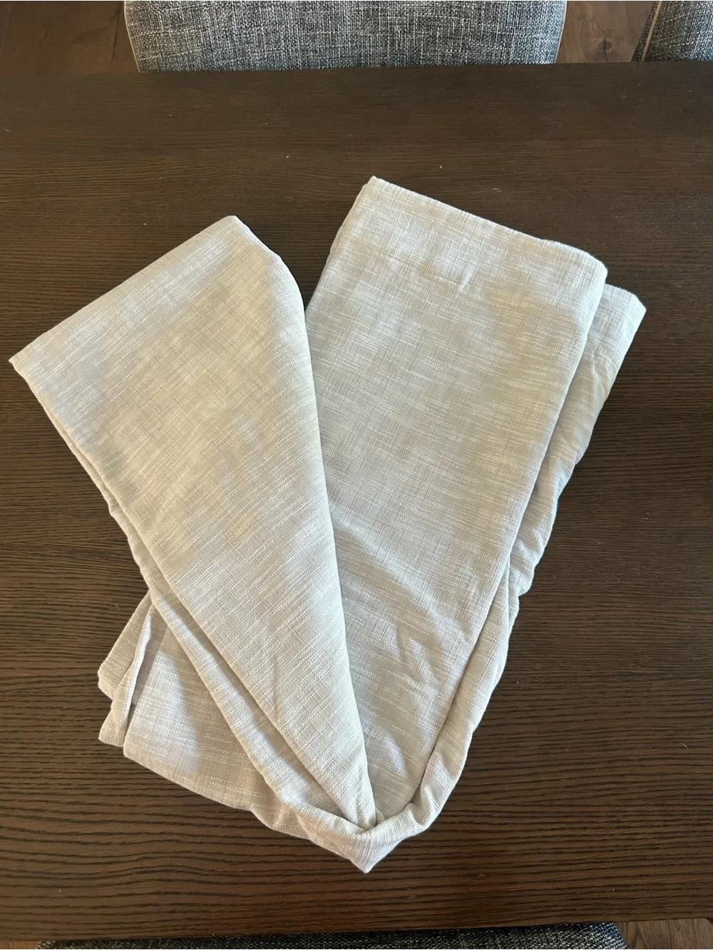 Quince Oatmeal Textured Cotton Room-Darkening Curtain. Brand new!